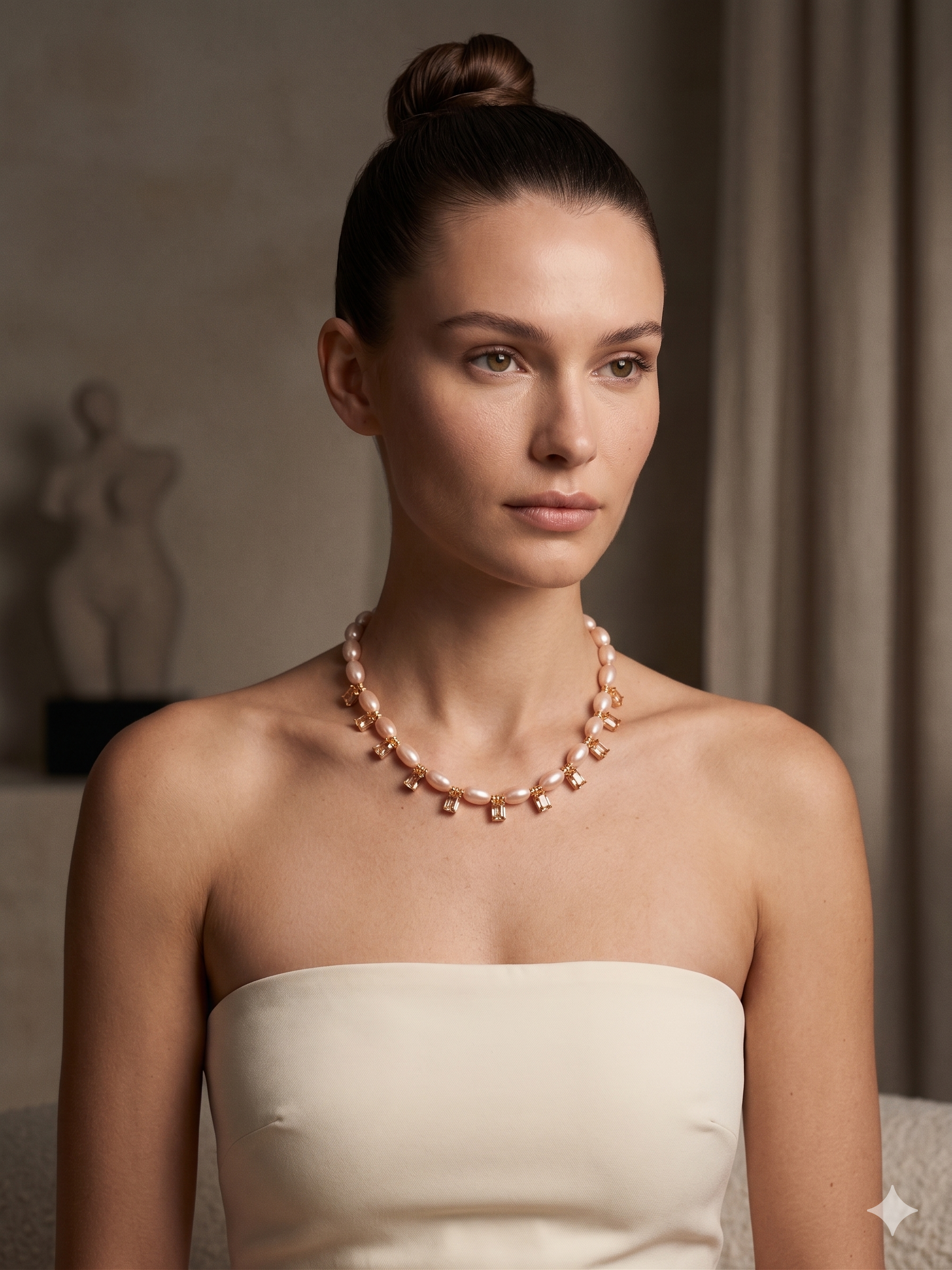 The Palais Signature - Salmon Pearl Necklace
