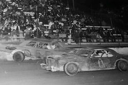 Image of Historic Racing Event and Fans at Placerville Speedway