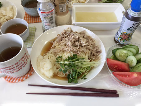 【昼食】豚しゃぶおろしぶっかけそうめん