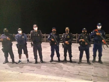 GMN ocupa deck da praia de Ponta Negra para evitar aglomerações no final de semana