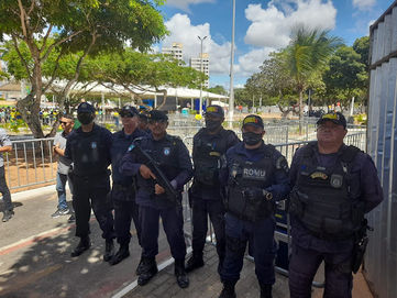 Guarda Municipal se integra as demais forças no reforço da segurança durante visita do Presidente da
