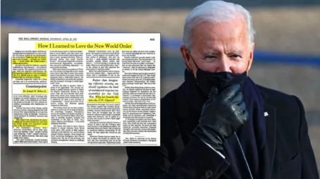 Biden Jurou Fidelidade à ‘Nova Ordem Mundial’ em Artigo publicado pelo WSJ em 1992