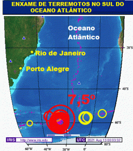 CLIMA: Enxame de Terremotos no Atlântico Sul, um com 7,5º de magnitude