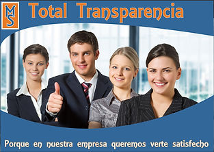 Realizamos TODAS las gestiones con TOTAL TRANSPARENCIA.