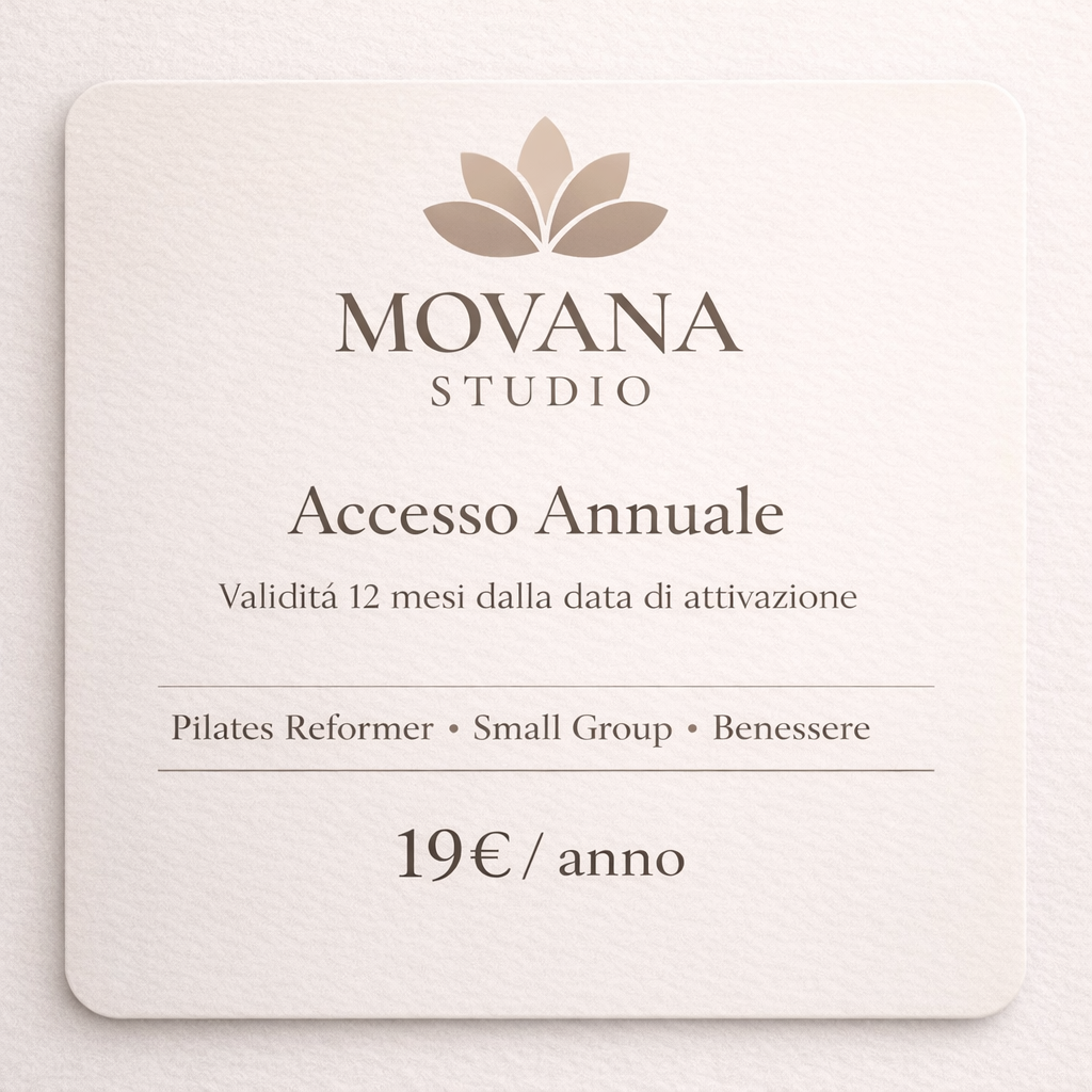 Accesso Annuale Movana Studio