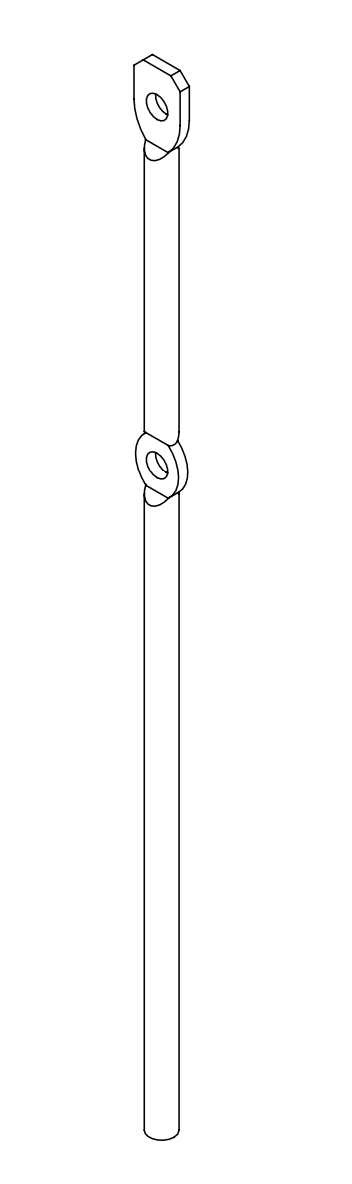Miniature : Piquet pour Câble Tendu avec Double Trou