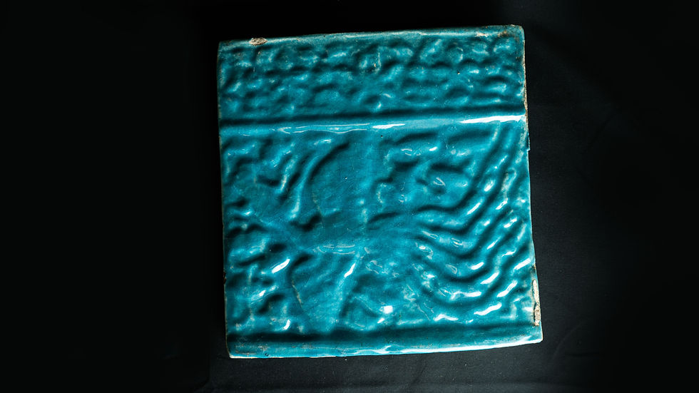 A PAIR OF KASHAN TILES