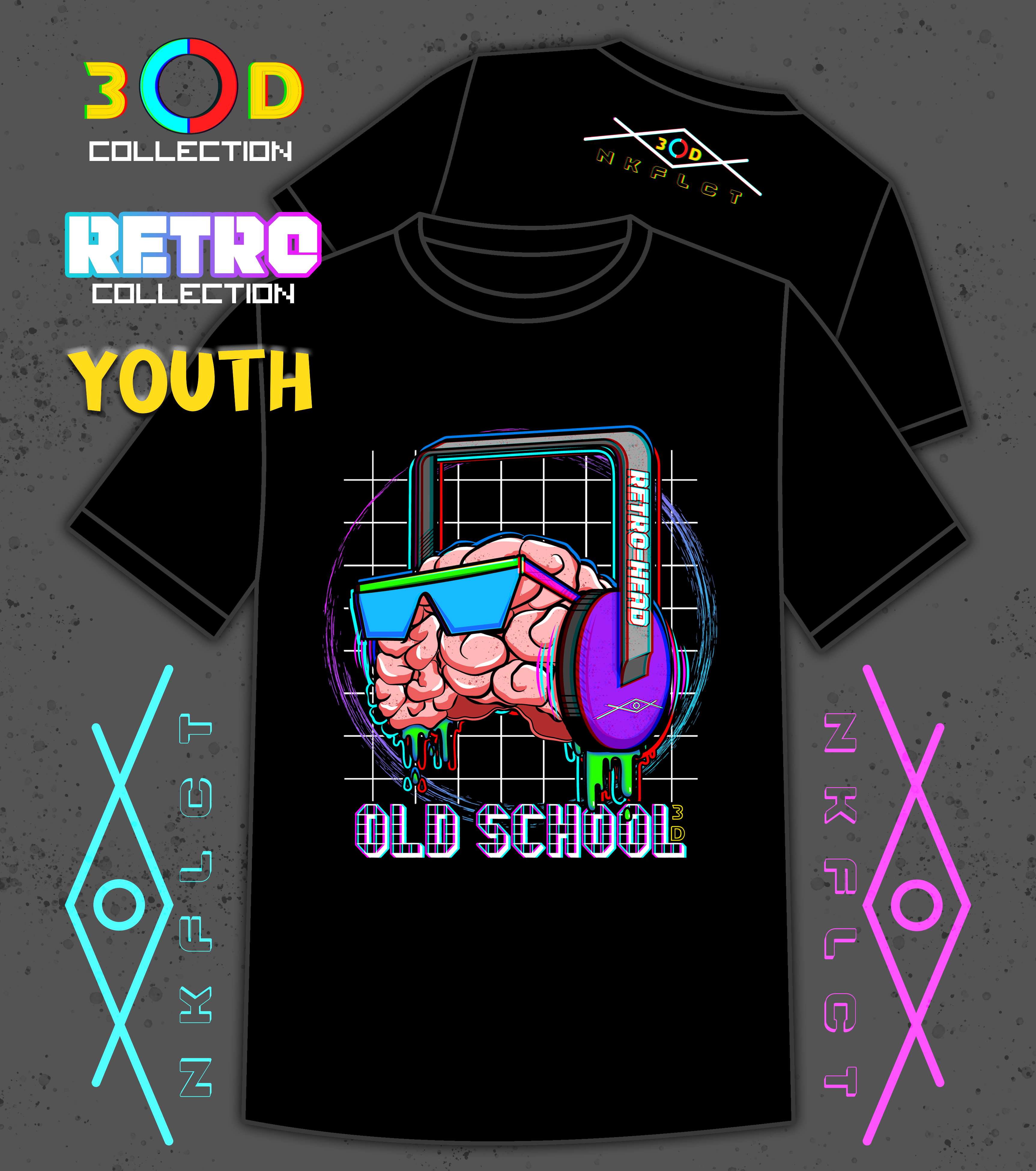 "Retro-Brain" Graphic Tee - Youth (Unisex)