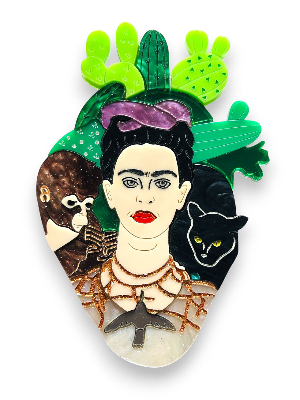 Frida Anatomical Heart Brooch