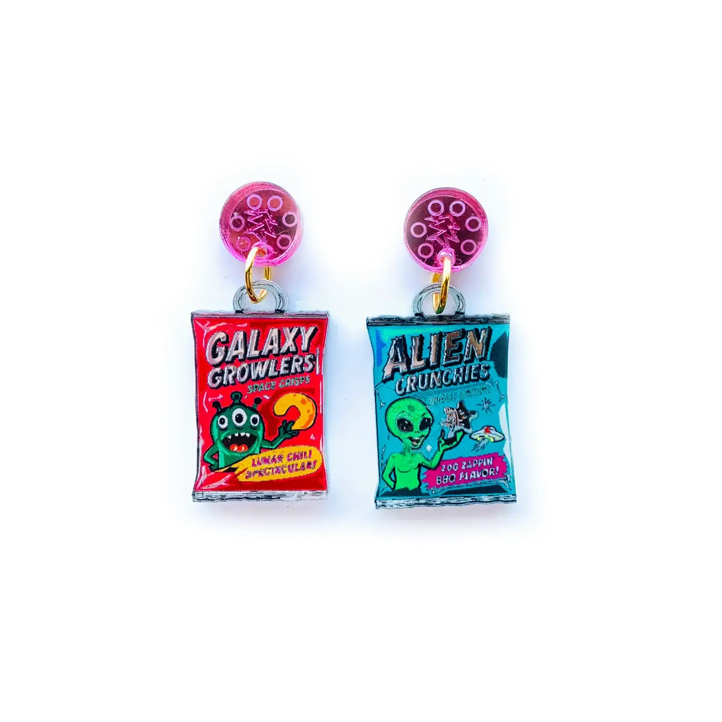 Space Crisps Drop Earrings