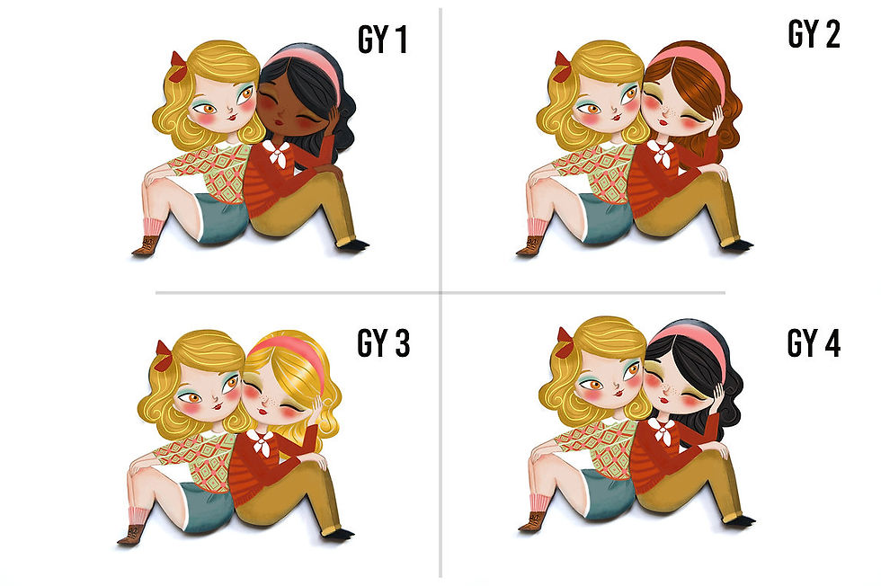 Thumbnail: Puzzle with Blonde Girl Brooch Duo