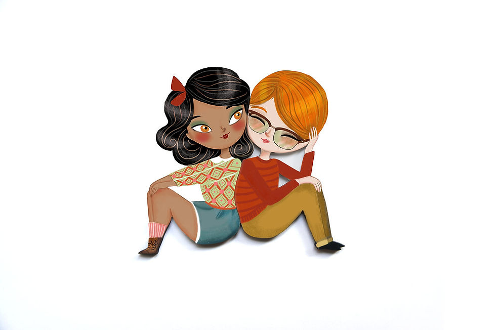 Thumbnail: Puzzle with Girl of African Descent Brooch Duo