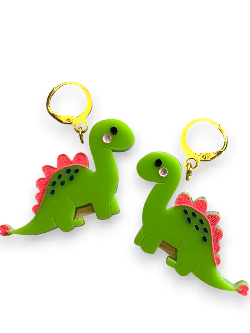 Thumbnail: Mini Dinosaur Earrings by Makokot