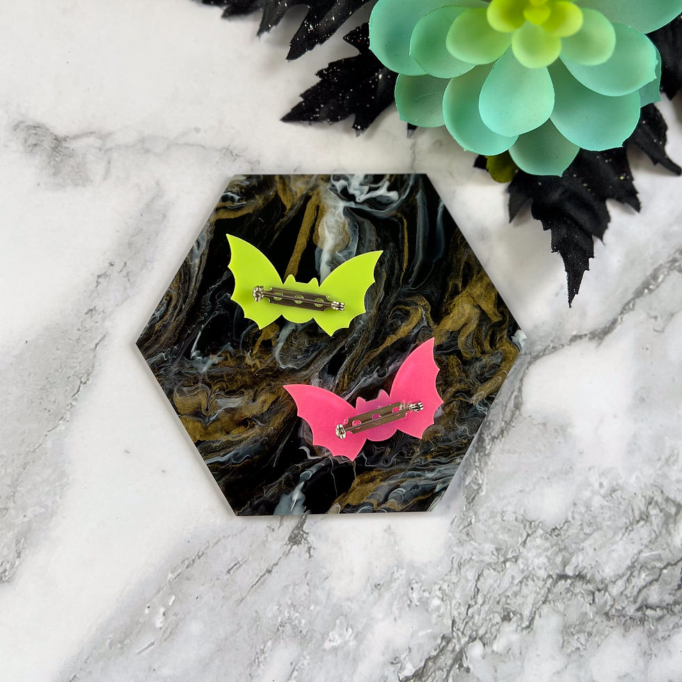 Thumbnail: Halloween Bats Mini Brooch Set