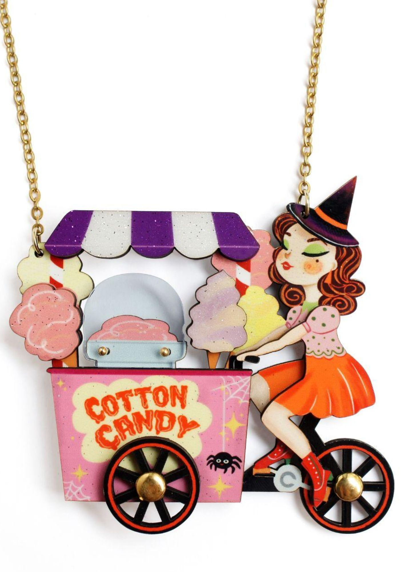 Cotton Candy Cart Necklace