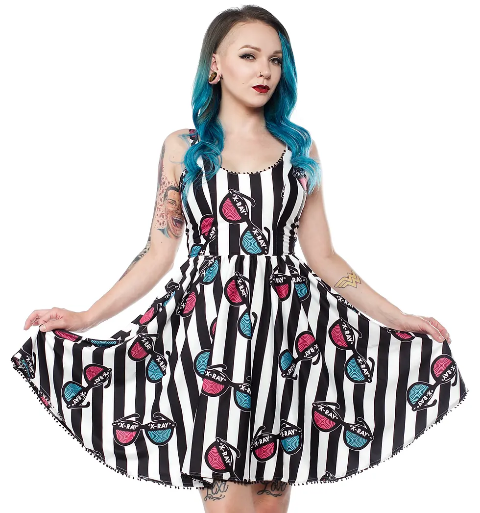 X-Ray Specs Swing Dress by Sourpuss (S and M available)