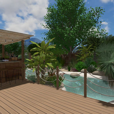 Bar extérieur esprit Bali