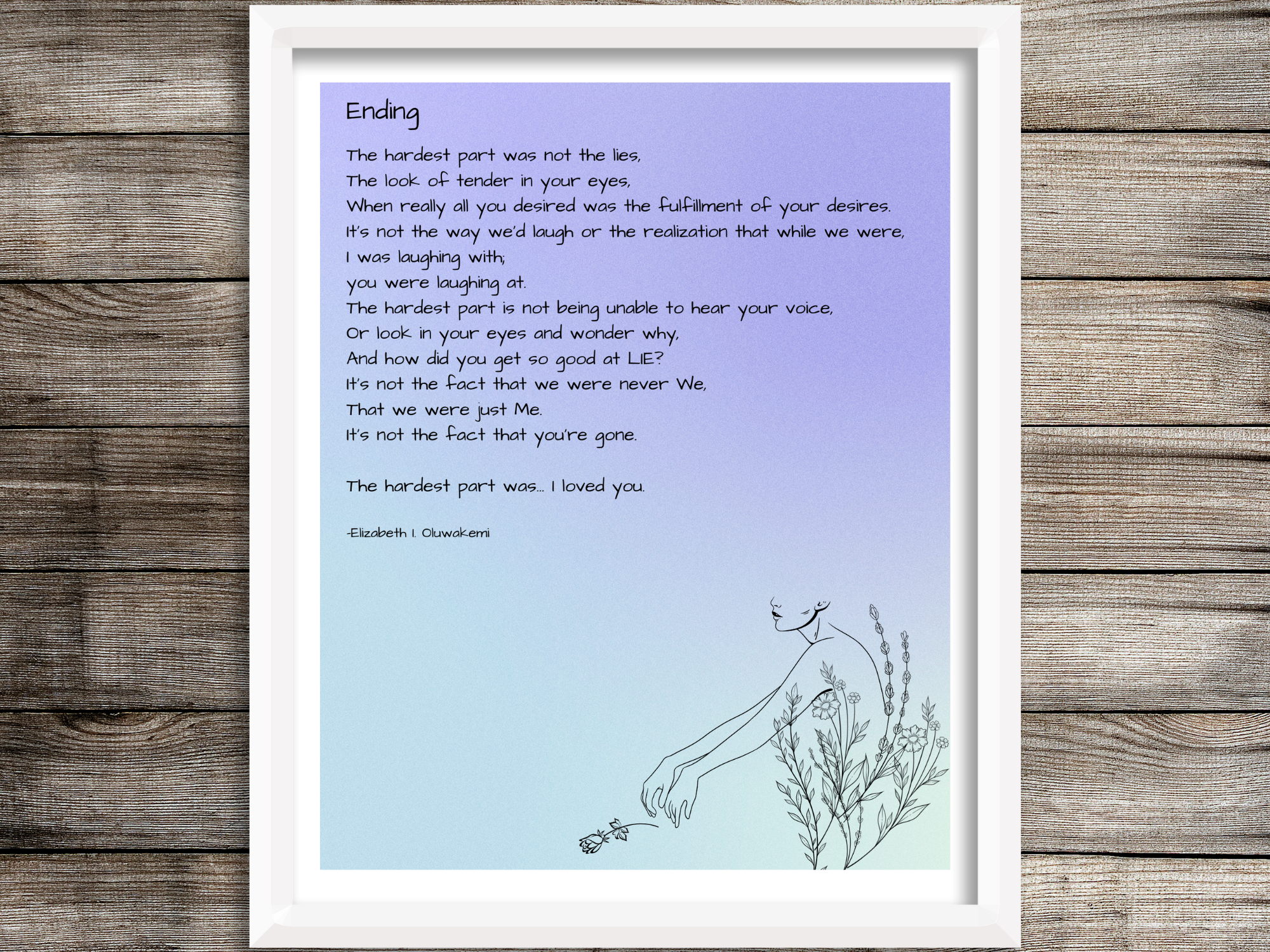 Ending - Original Poetry Art Print