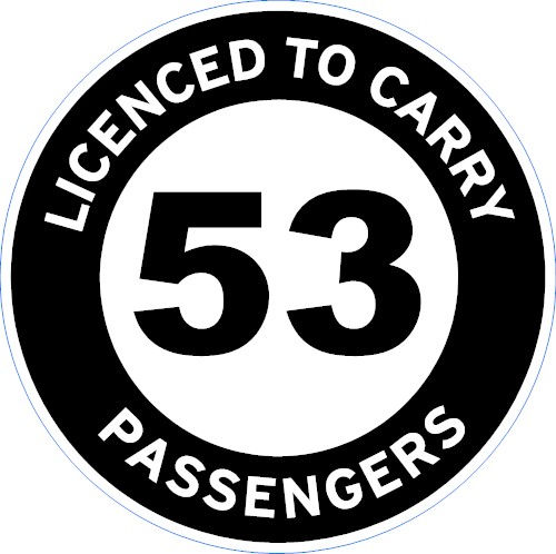 Thumbnail: Passenger capacity bus decal