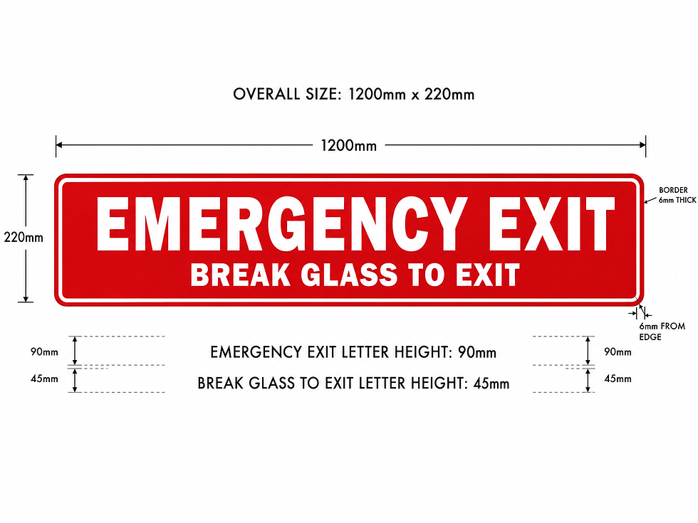 Thumbnail: Bus & Coach Emergency Exit Decals – Break Glass To Exit Stickers
