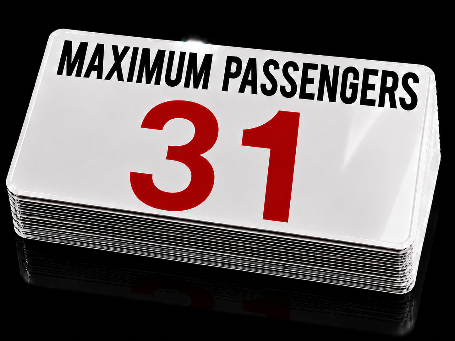 Maximum Passengers 31 decal sticker stack product mockup