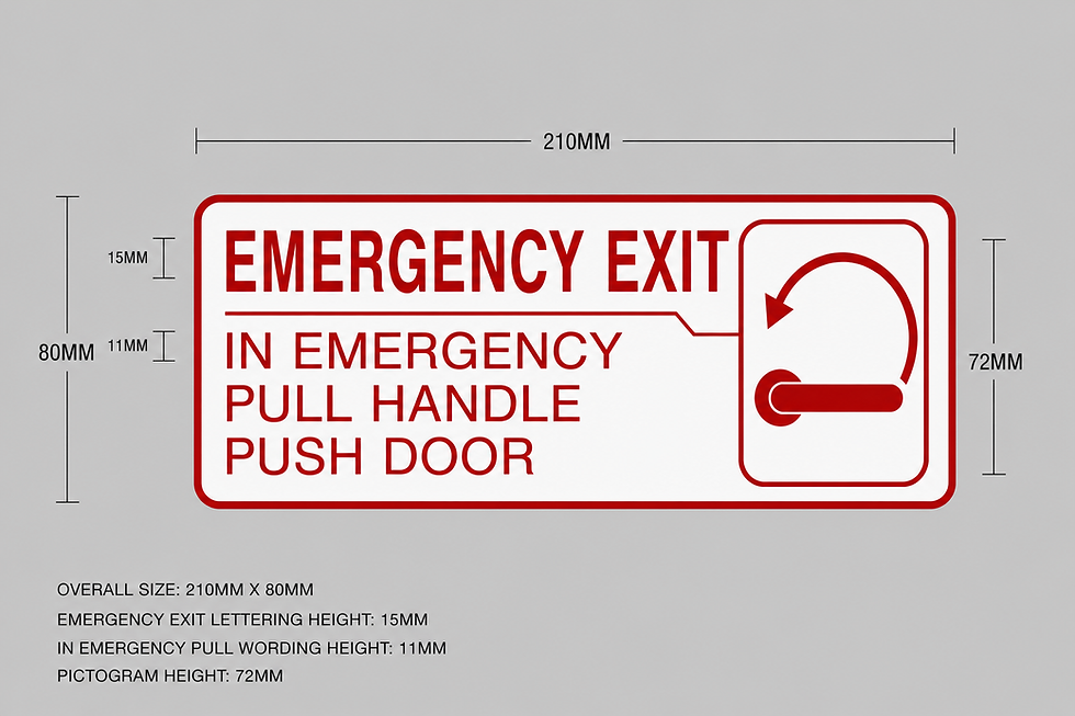 Thumbnail: Emergency Exit Pull Handle Push Door Decals | Bus, Coach & Transport Stickers