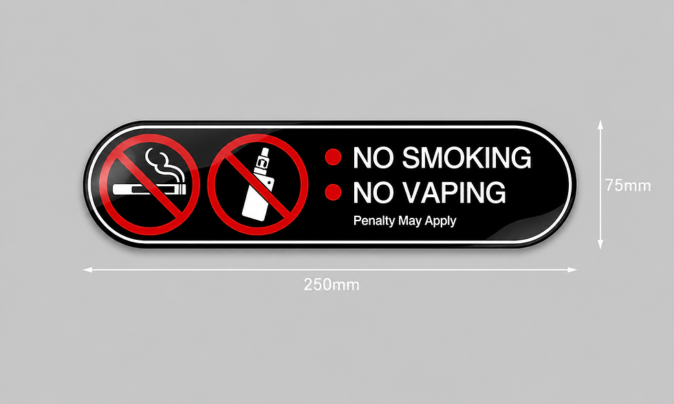 Thumbnail: Westside Graphics No Smoking No Vaping transport decal 250mm x 75mm bus coach fleet safety sticker