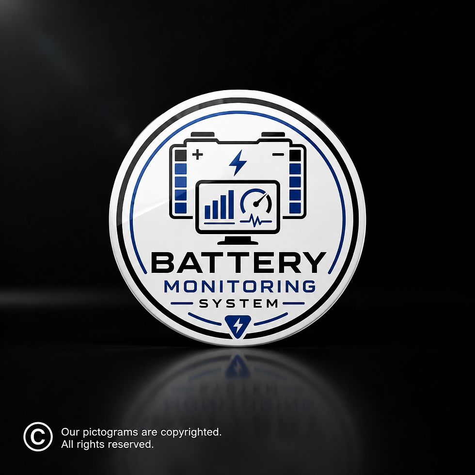 Battery Monitoring System decal for electric bus coach rail and heavy transport applications