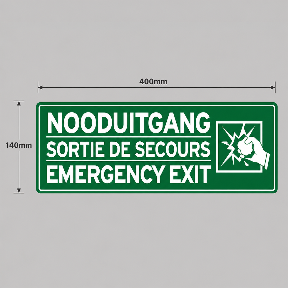 Thumbnail: Nooduitgang / Sortie de Secours Emergency Exit Sticker – Bus & Coach