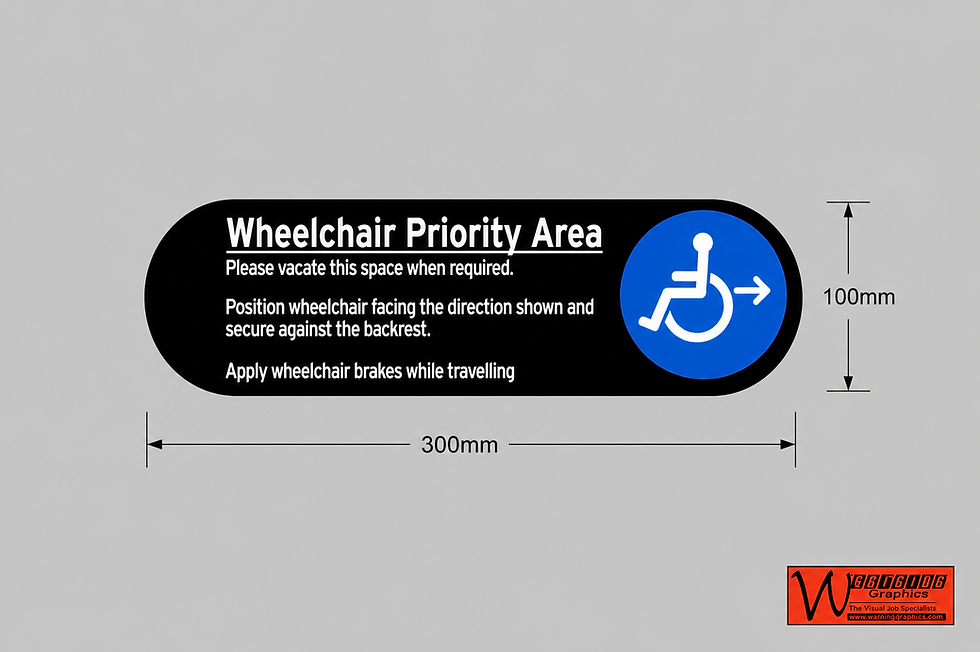 Thumbnail: Wheelchair Priority Area Decal Pair – Bus, Coach & Public Transport