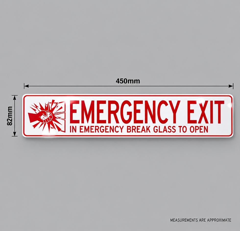 Thumbnail: Emergency Exit – Break Glass to Open Coach Sticker