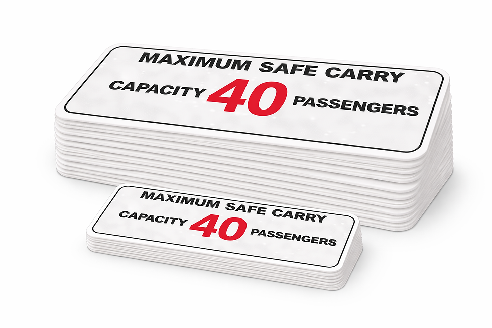 Thumbnail: bus signage capacity 40 decals both sizes fleet sticker stack
