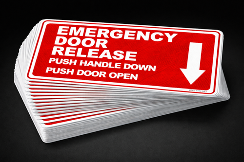 Emergency Door Release Sticker – Bus & Coach Emergency Exit Decal ...