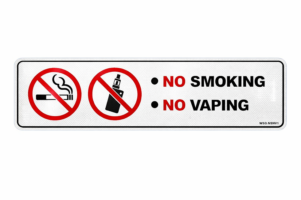 Thumbnail: No Smoking No Vaping Sticker – Bus, Coach & Truck Compliance Decals