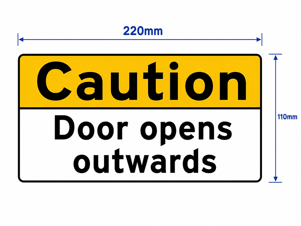 Thumbnail: Caution Door Opens Outwards Sticker – Bus & Coach Front Door Warning Decal