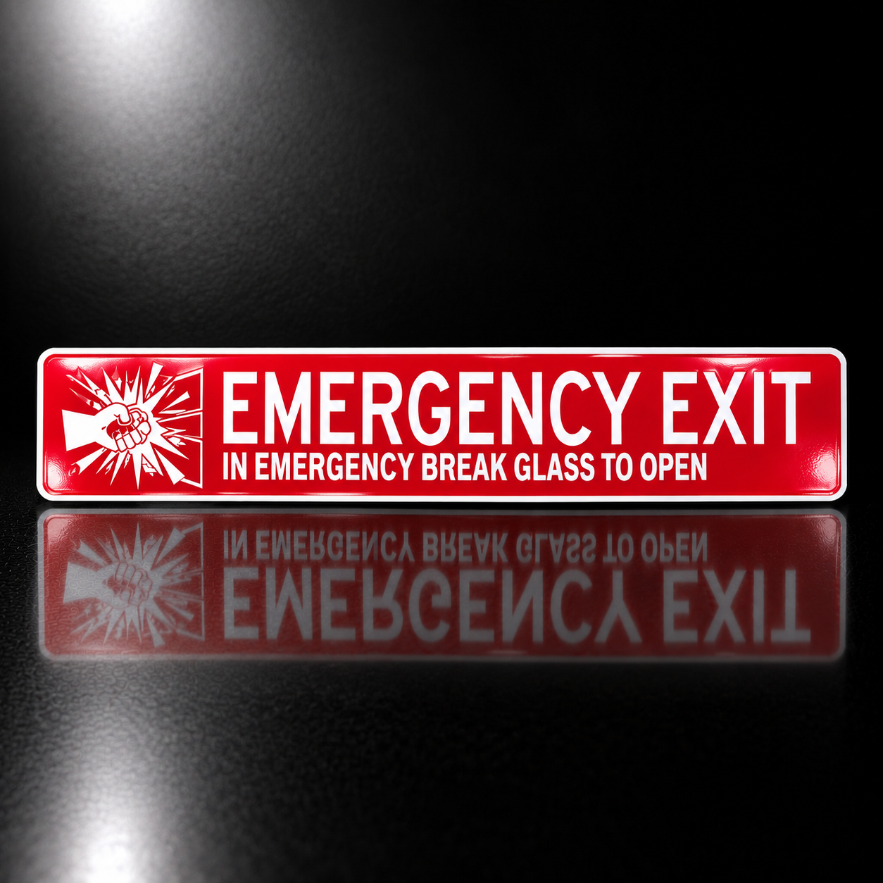 Red Emergency Exit Sticker – Westside Graphics