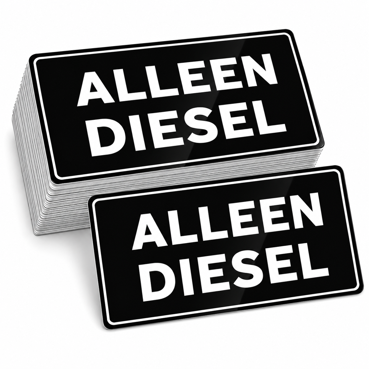 Alleen Diesel vinyl decal witte achtergrond mockup