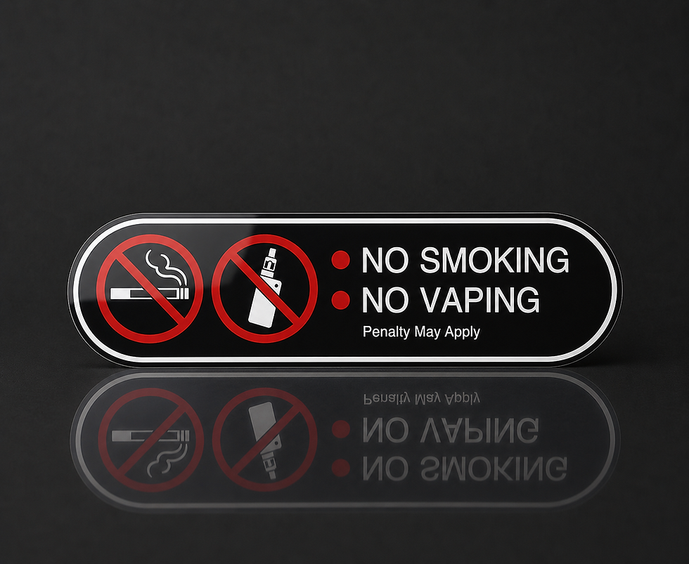 Thumbnail: Westside Graphics No Smoking No Vaping transport sticker for bus coach train ferry truck and mining fleets