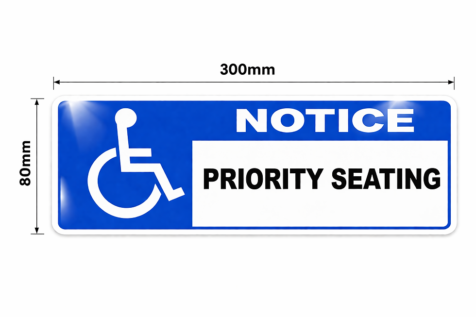 Thumbnail: Priority Seating Bus & Coach Decal – Transport Compliance Sticker