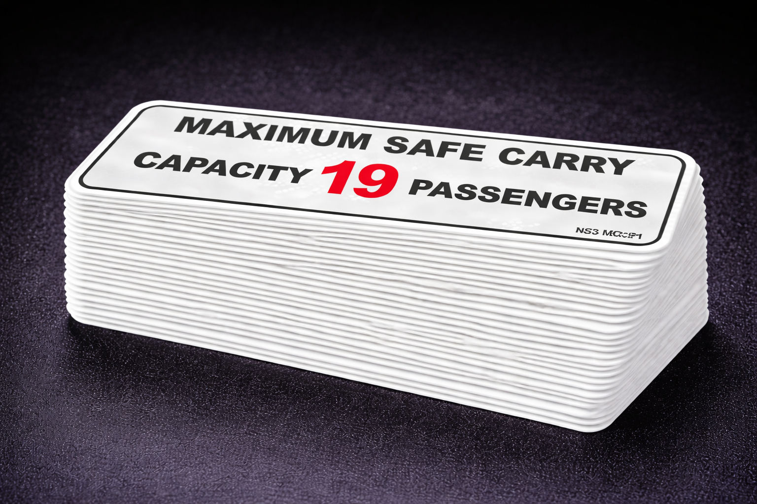 bulk bus and coach capacity 19 decals fleet supply passenger limit stickers