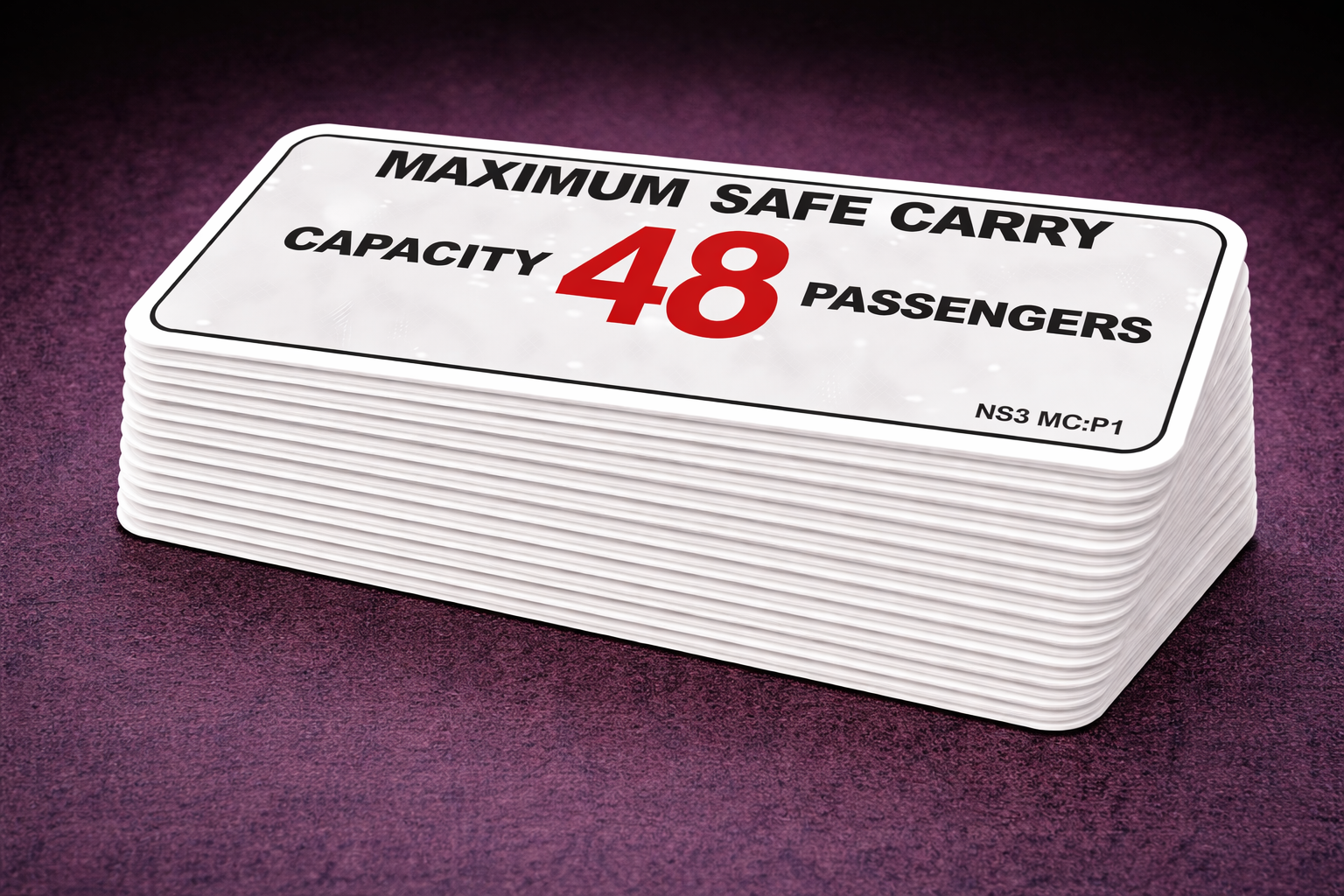 bus signage capacity 48 decals bulk stack coach fleet signage