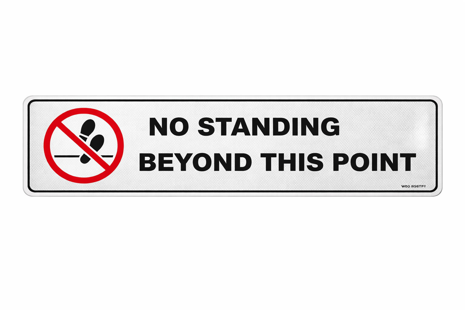 No Standing Beyond This Point Sign – Bus, Coach & Truck Safety Decal