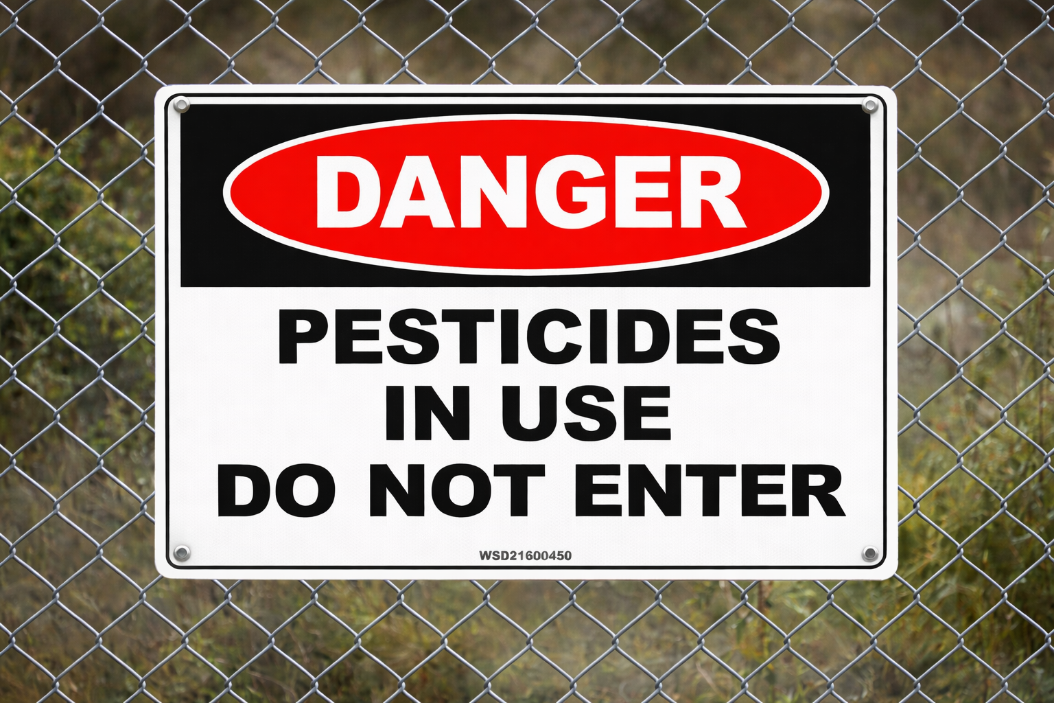 Pesticides In Use Do Not Enter Danger Sign – Agricultural Spray Warning Sign