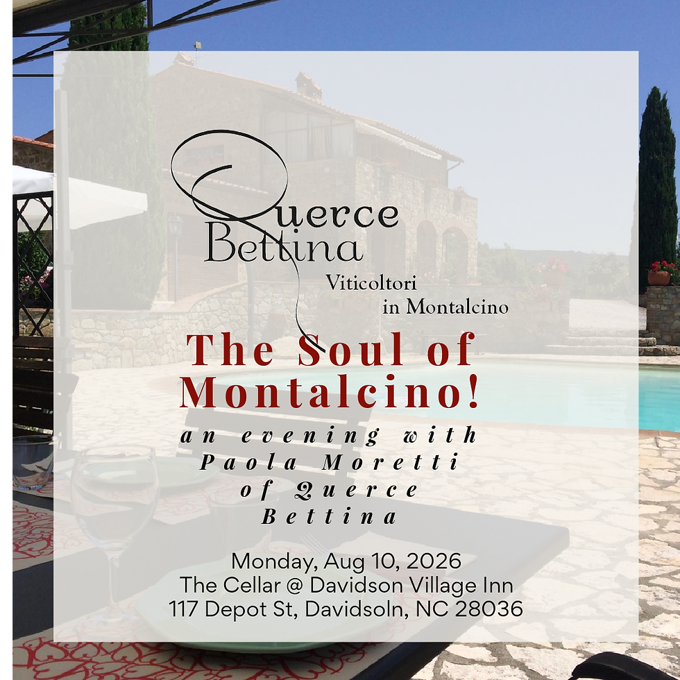 The Soul of Montalcino, an evening with Paola Moretti of Querce Bettina!