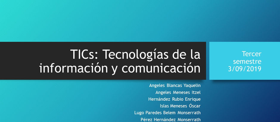 TICs: Tecnologías de la información y comunicación