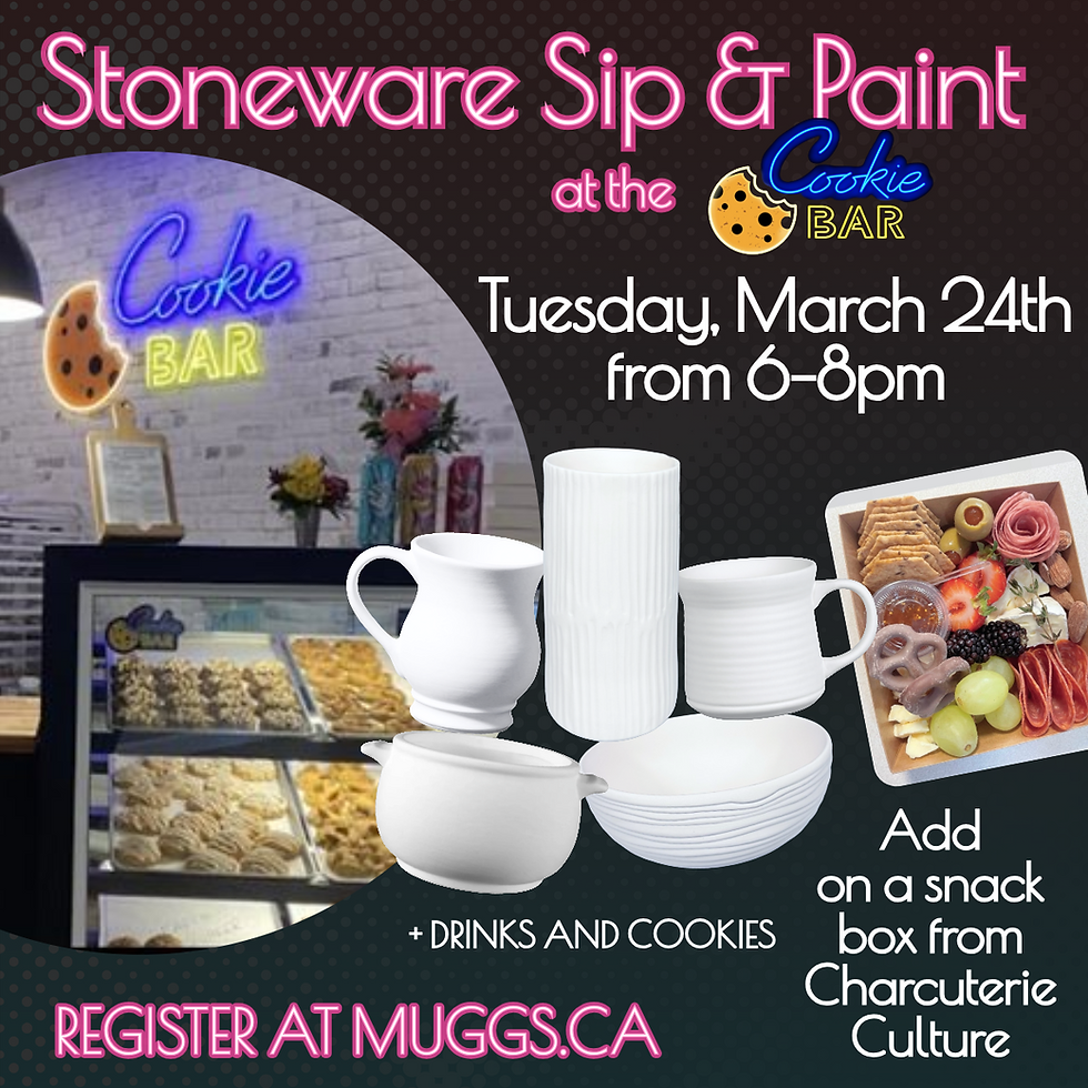 Stoneware Sip & Paint at the Cookie Bar