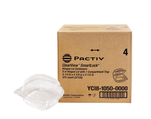 Pactiv YCI8-1050 SmartLock Food Containers, 11oz 5.25
