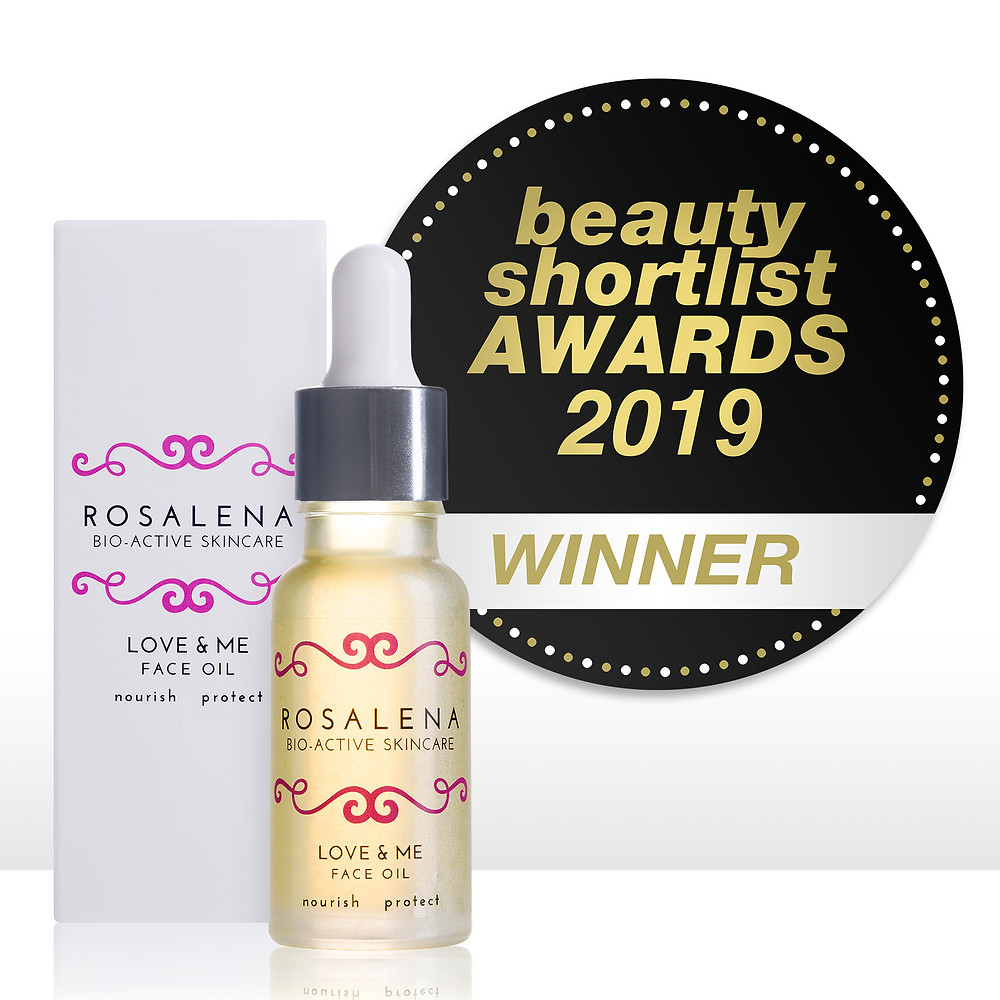 Love & Me Face Oil Winner of the Best Facial Oil for Sensitive Skin, The Beauty ShortList Awards 2019