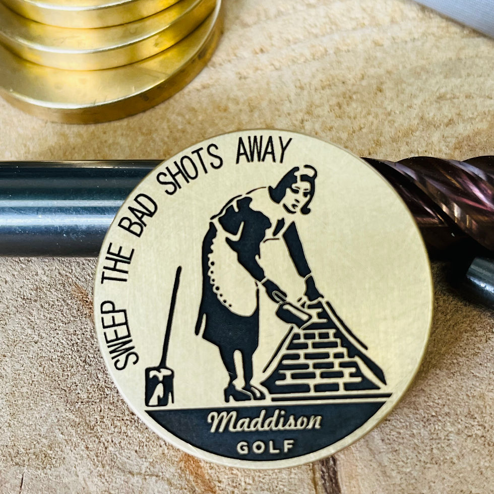 Thumbnail: Sweep away bad shots  Ball Marker- Brass