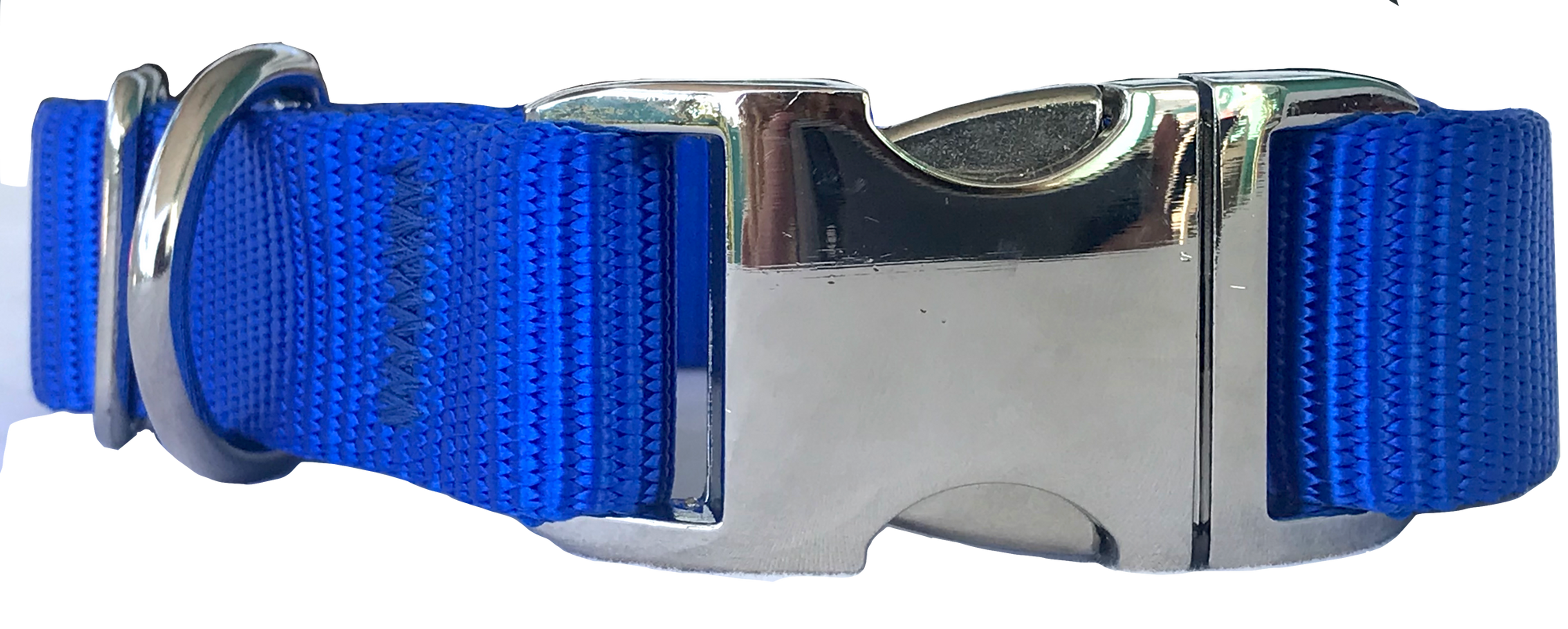 Metal Buckle Collar Blue